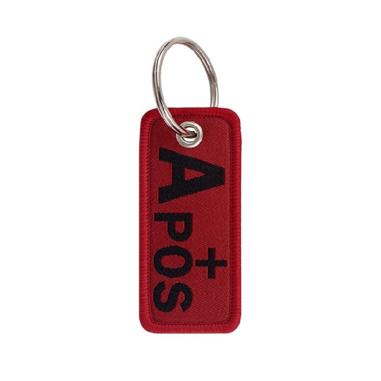 Creative Blood Type Keychain Fashionable Keyring Gift for Friend and Family Embroidered Key Holder Bag Accessories