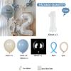 27Pcs Macaron Series Blue Cake Balloon Flower Set Suitable For Birthday Parties Engagements Weddings And Party Supply