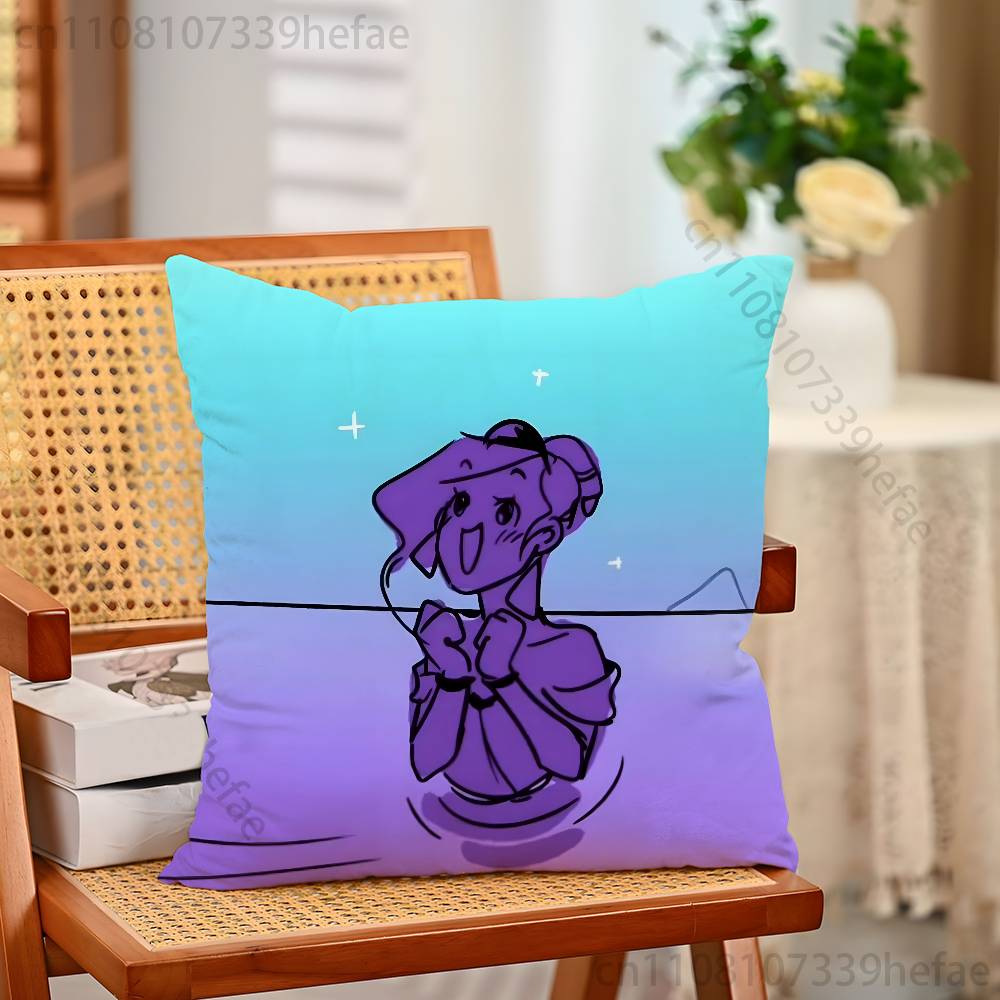 

EEpic The Musical Funny Pillow Case Antidustmite Pillowcase Invisible Zipper Silky Short Plush Sofa Cushion Cover 30x30cm