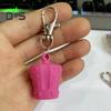 Lipstick Keychain Cap Silicone Crown Hat Lipstick Keyring Bags Backpacks Portable Versatile Accessory
