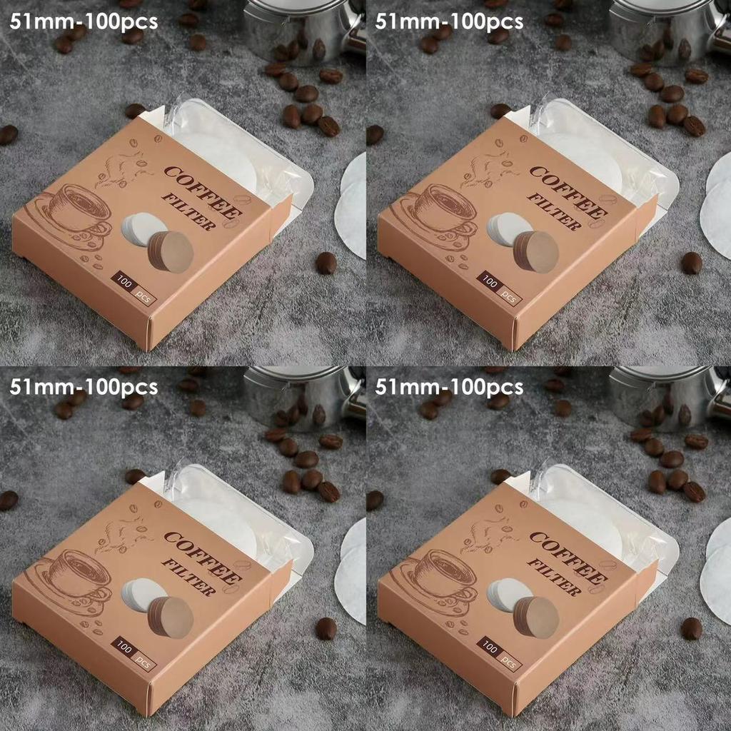 200Pcs Coffee Filter Paper 51mm/54mm/58mm Home Handle Special Powder Bowl Filter Paper Secondary Water Filter Paper Coffee Tools