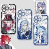 Genshin Impact Phone Case For iPhone 17 16 15 11 12 14 13 Pro Max Mini XS XR 7 Plus 16E Air Shockproof Transparent Cover Fundas