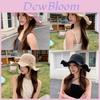 Sun Protection Cap With Embroidered Floral Design For Outdoor Summer Wear