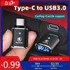 Car Sticker Type C To USB Port Converter Charging Cable Adapter Light Ambient For Skoda Karoq Octavia Rapid Kodiaq Kamiq Superb