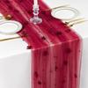 Romantic Tulle Table Runner Polyester Lace Table Runner New Sheer Table Cover  For Table Decoration