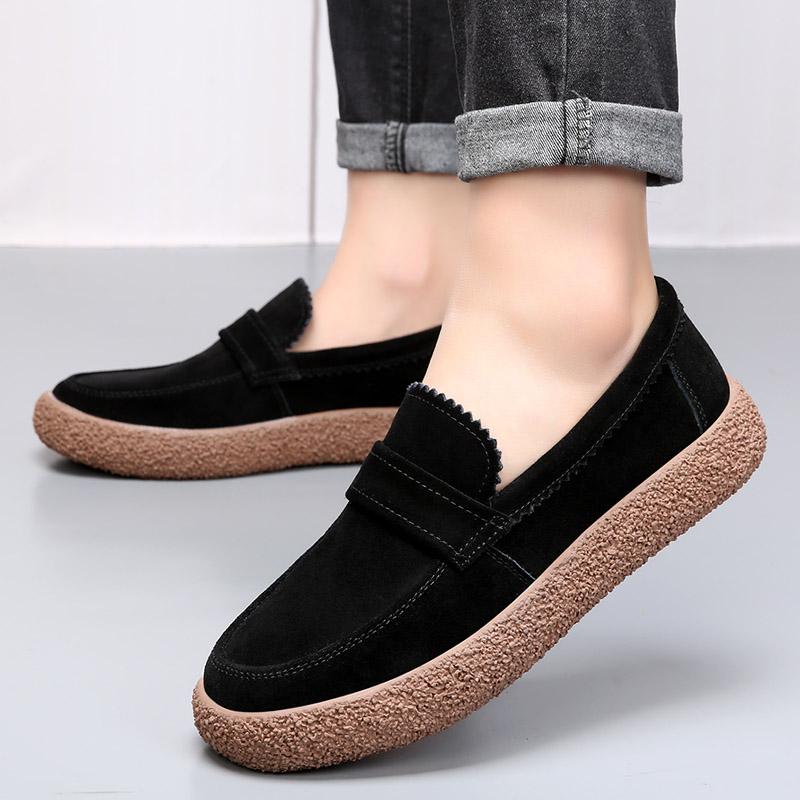 Mote Herre Loafers Luksus Semsket Skinn Fritidssko Lettvekt Kjøresko Mokasiner Håndlaget Pustende Slip-on Businessko
