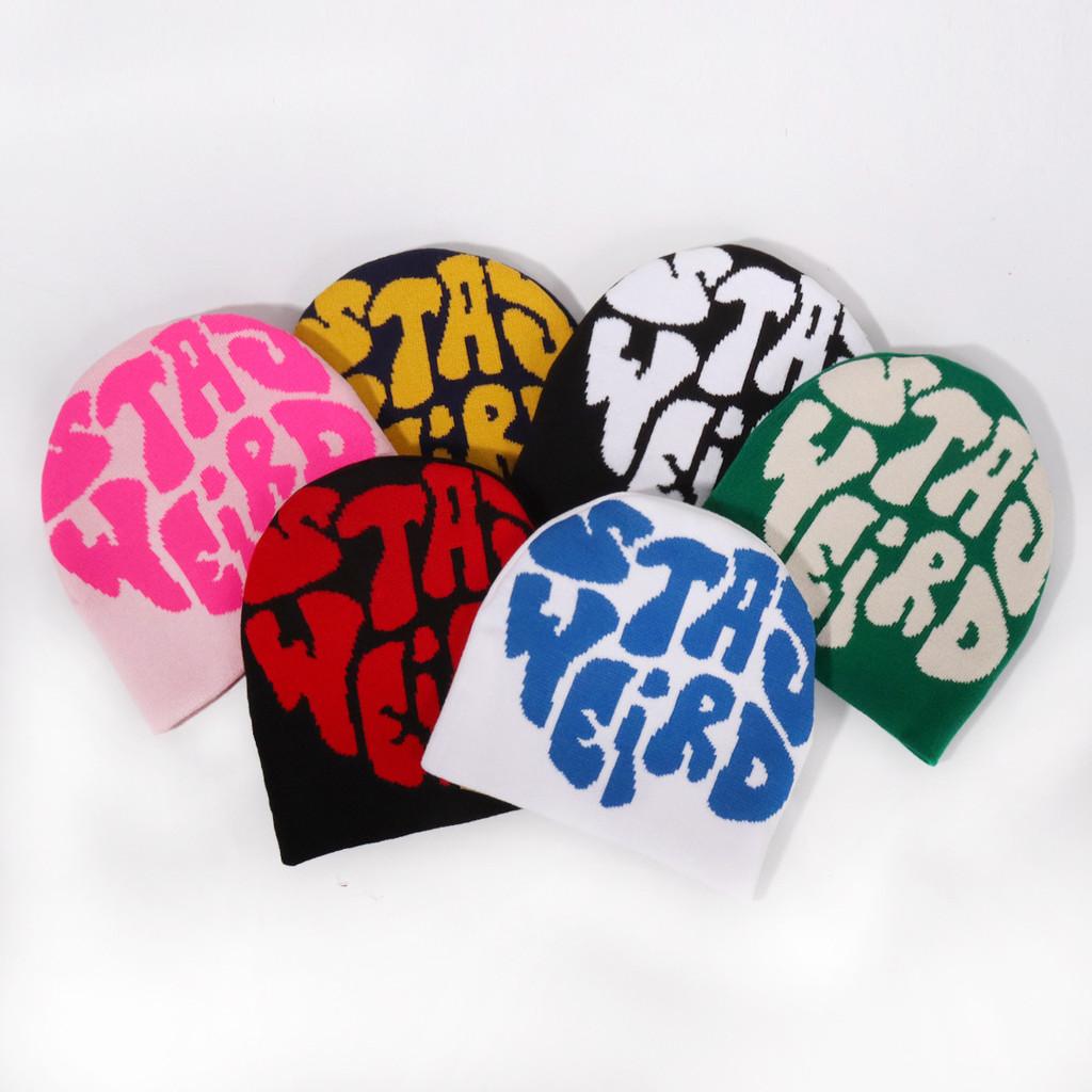 Pattern Letter Fashion Women Casual Warm Knitted Hat For Autumn And Winter