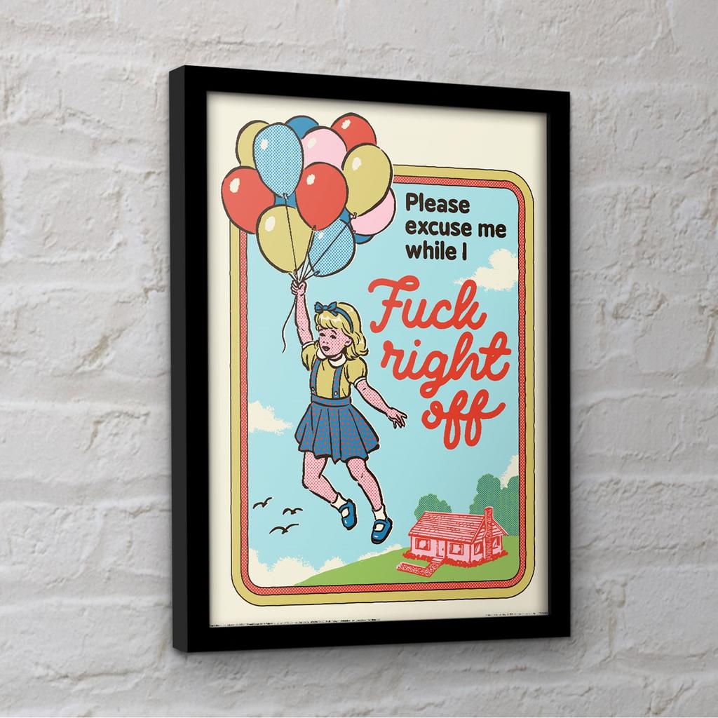 Steven Rhodes Fuck Right Off Framed Poster