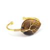 Handmade Gold Winding Natural Crystal Amethyst Water Drop Bracelet Bracelet Bracelet Rough Stone Crystal Bracelet B26