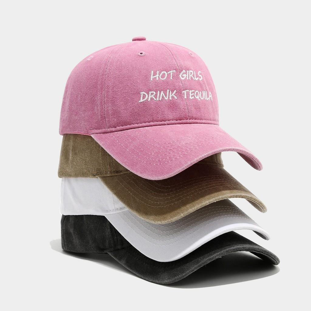 Street Style Letter Denim Baseball Cap With Embroidery And Adjustable Strap For Men And Women