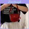 Cute Girl Pu Mini Saddle Bag With Print And Lightweight Design For Daily Use