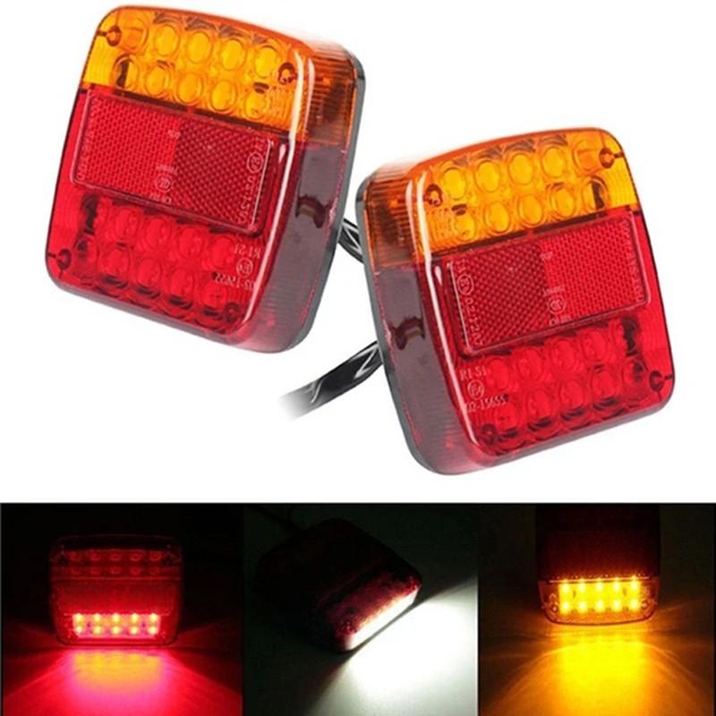 1 peça 20 LEDs 12V Impermeável Durável Luz de Freio Traseira LED para Carro Caminhão Luzes de Aviso Lâmpada para Trailer Caravanas