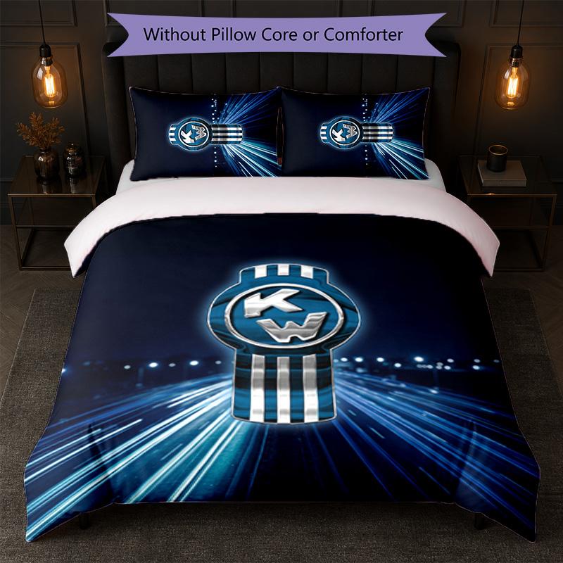 Kenworth Print 3Pcs Bedding Set Duvet Cover With Two Pillowcases Soft Bed Linen For Household Bedroom