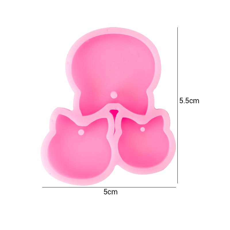 Heart Shape Keychain Casting Silicone Molds Dog Paw Print Resin Molds for Key Chain Pendant Making Epoxy Resin Craft Jewelry DIY