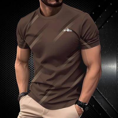 Meer Minimalistisch Grafik 3D Gedrucktes Hawaiianisches Herren Kurzarm T-Shirt