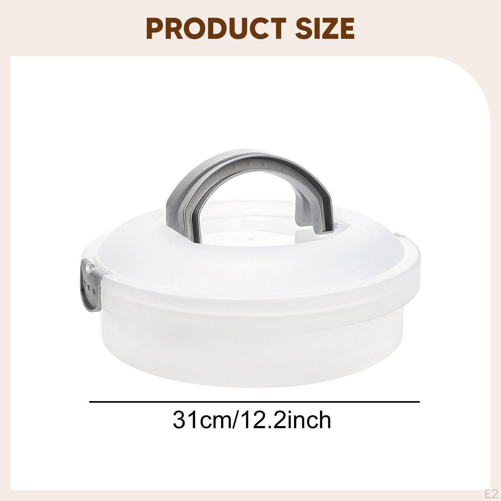 Cake Carrier with Lid Holder Handle Dustproof Dessert Container Keeper for Picnic Camping