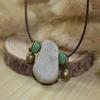 Summer Unisex Irregular Stone Bee Pendant Necklace Ceramic Necklace Sweater Chain Clavicle Chain
