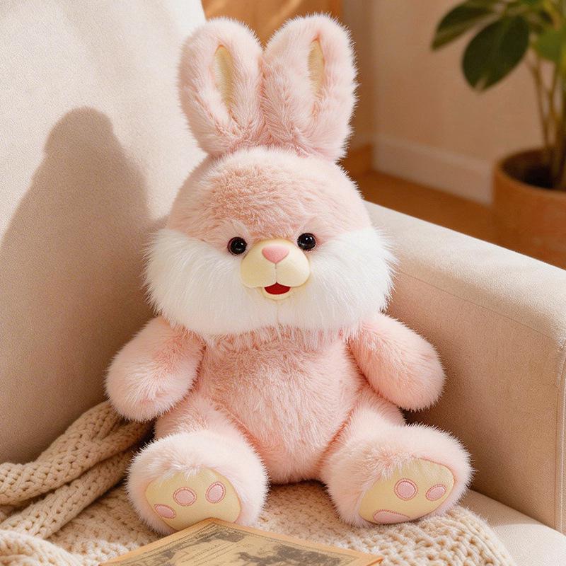 Cute Long-Eared White Rabbit Plush Toy - Children's Soothing Companion Doll