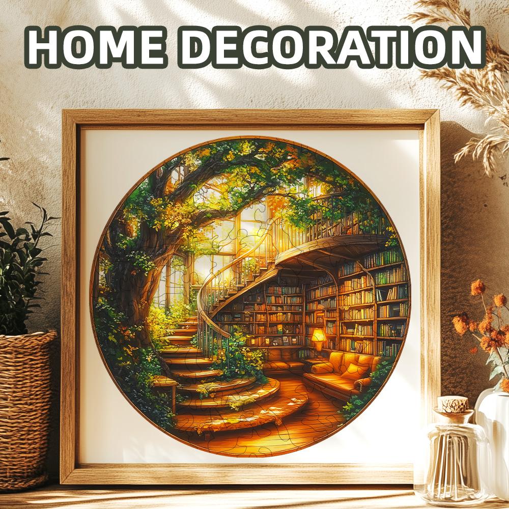 Fantasy Tree Series - Library - Wooden Puzzles Graduation or Birthday Gifts Home Decoration - Adult Puzzles