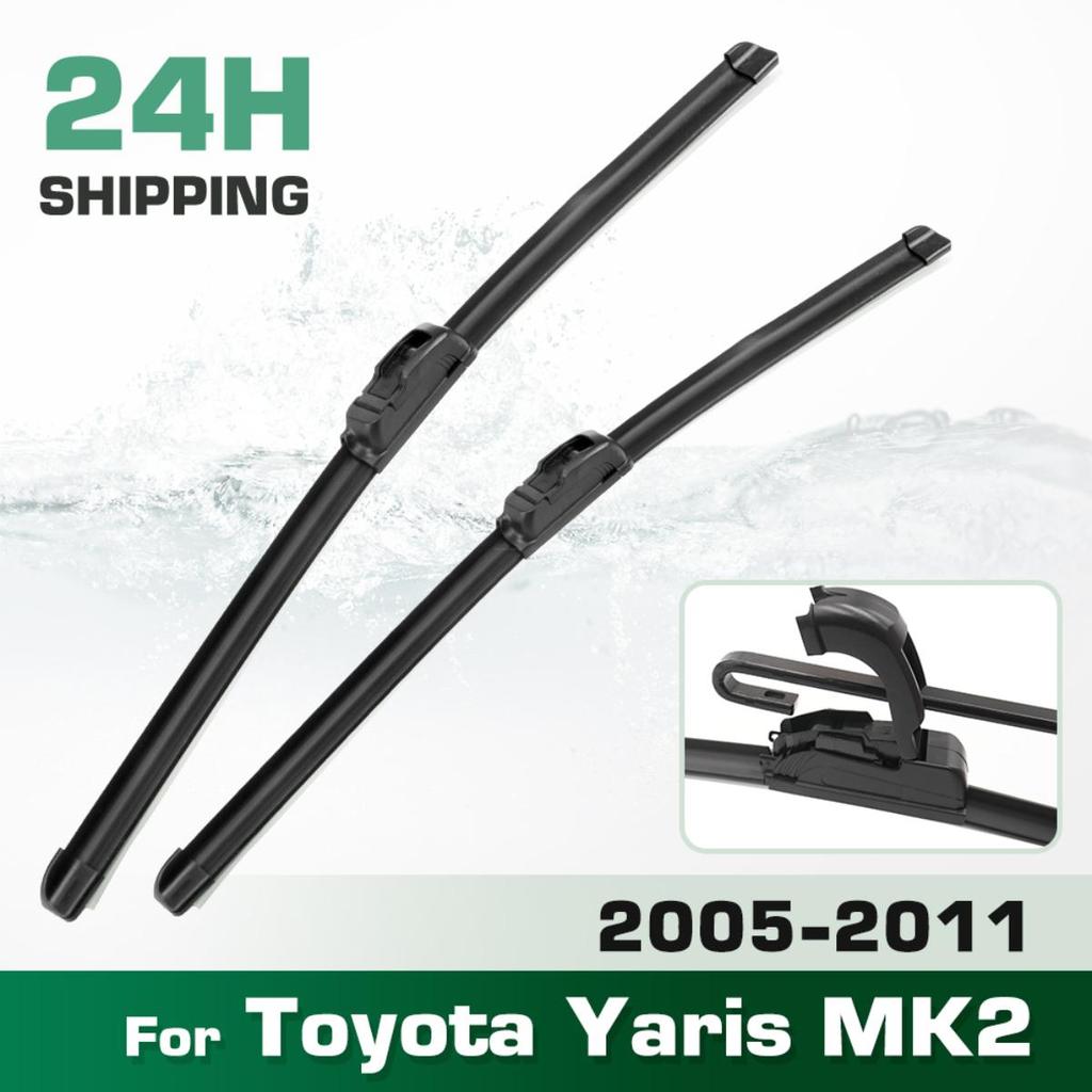 For Toyota Yaris MK2 2005-2011 2006 2007 2008 2009 2010 Wiper Front Wiper Blades Windshield Windscreen Window Brush 24"+16