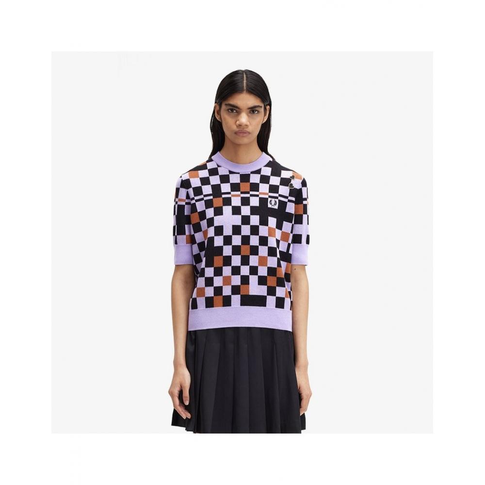 

Топ жаккардовой вязки Fred Perry Фиолетовый Afpf2438109 X19 S