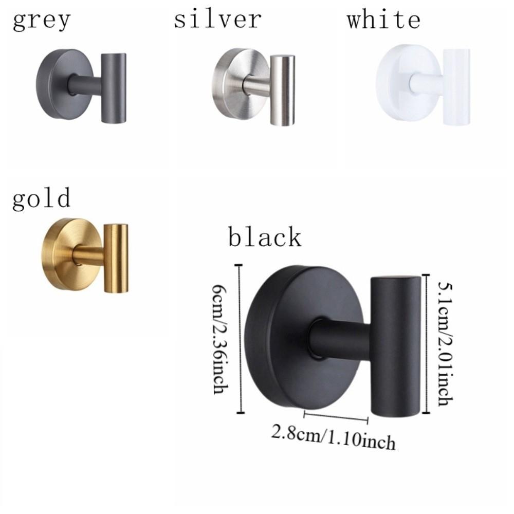 2PCS Stainless Steel Suction Cup Hooks Detachable Robe Hangers Space Saving Wall Hook  Bedroom