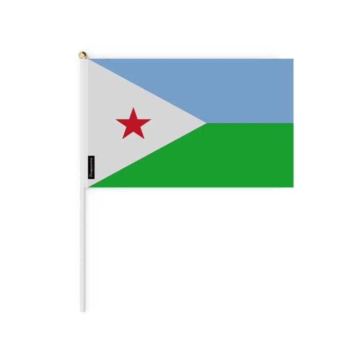 Drapeau - Djibouti - Mini Drapeau - 30 x 45 cm - Polyester - Recto/Verso