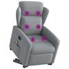 VidaXL Reclining Massage Armchair Light Grey Fabric 3303144