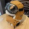 Unisex Winter Warm Fleece-Lined Aviator Beanie Hat With Neck Cover Windproof Riding Cap Cold Weather Outdoor Use