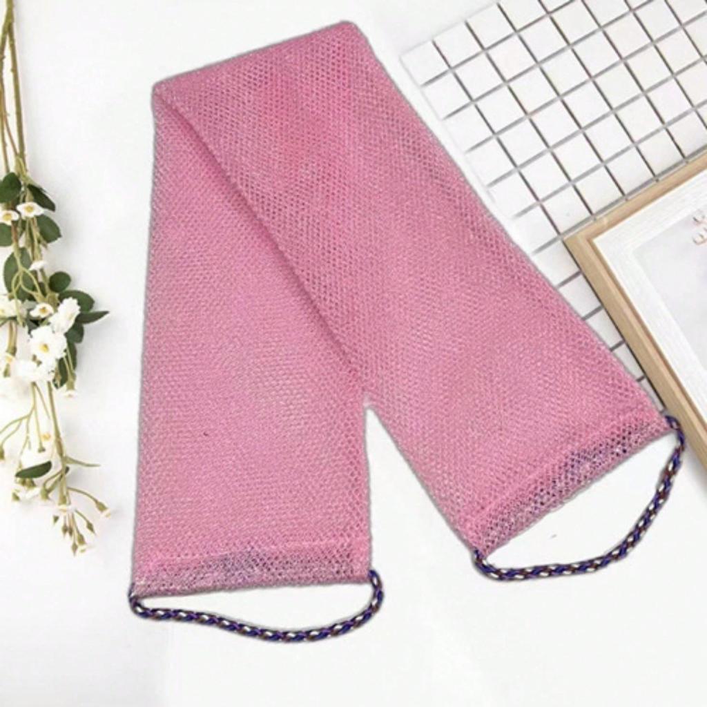 Mesh Back Long Net Bath Scrub Towel , Double-Sided For Gentle, Rough , Effective Body Scrub, Back Scrubber For Shower Use