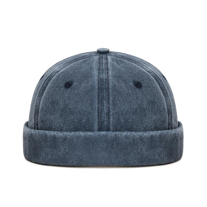 Spring and Autumn Melon Peel Hats for Couples Street Hip-hop Soft Top Tang Hats Versatile Landlord Hats for All Seasons