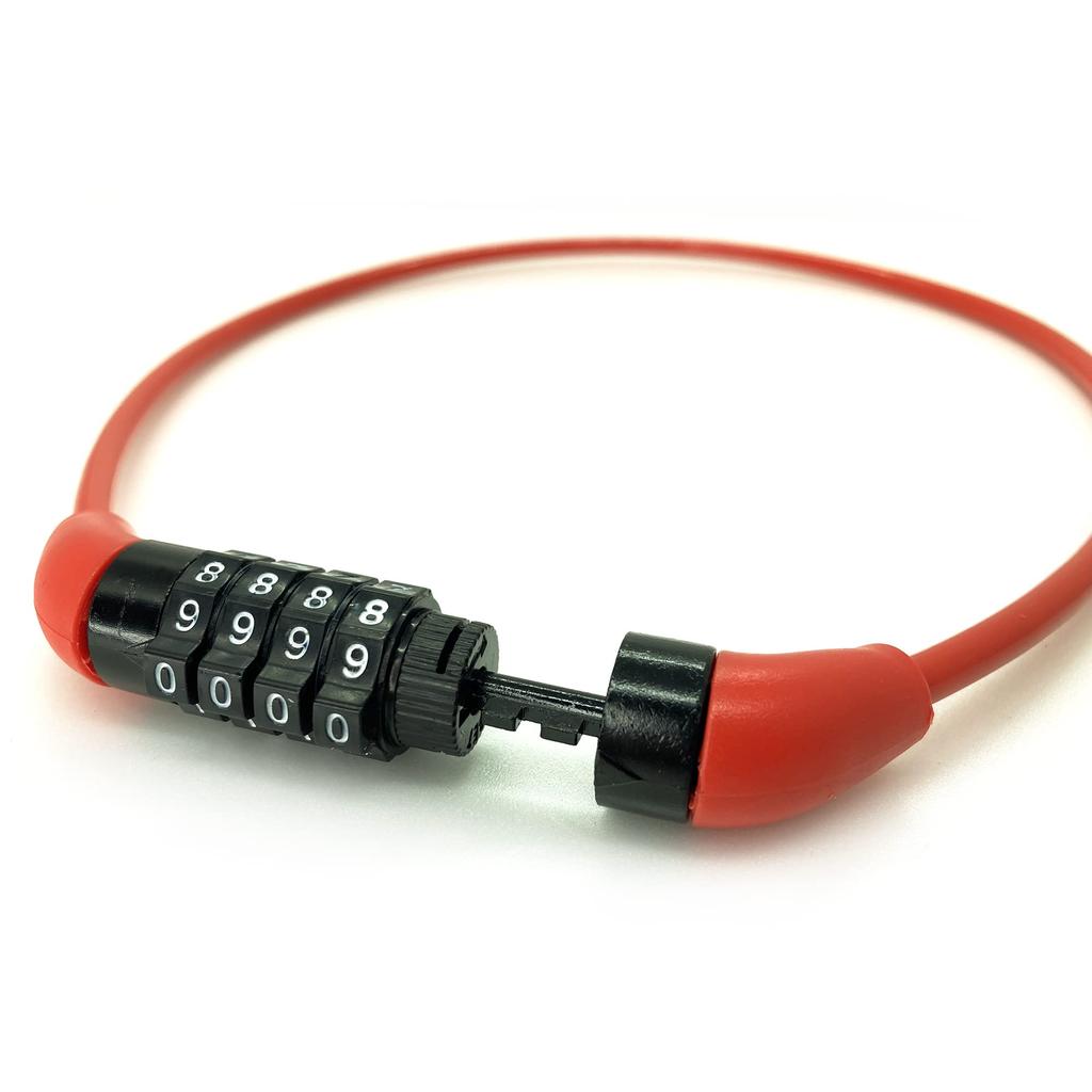 SAGISAKA Bicycle Lock Small My Dial Lock 60cm Red 44160