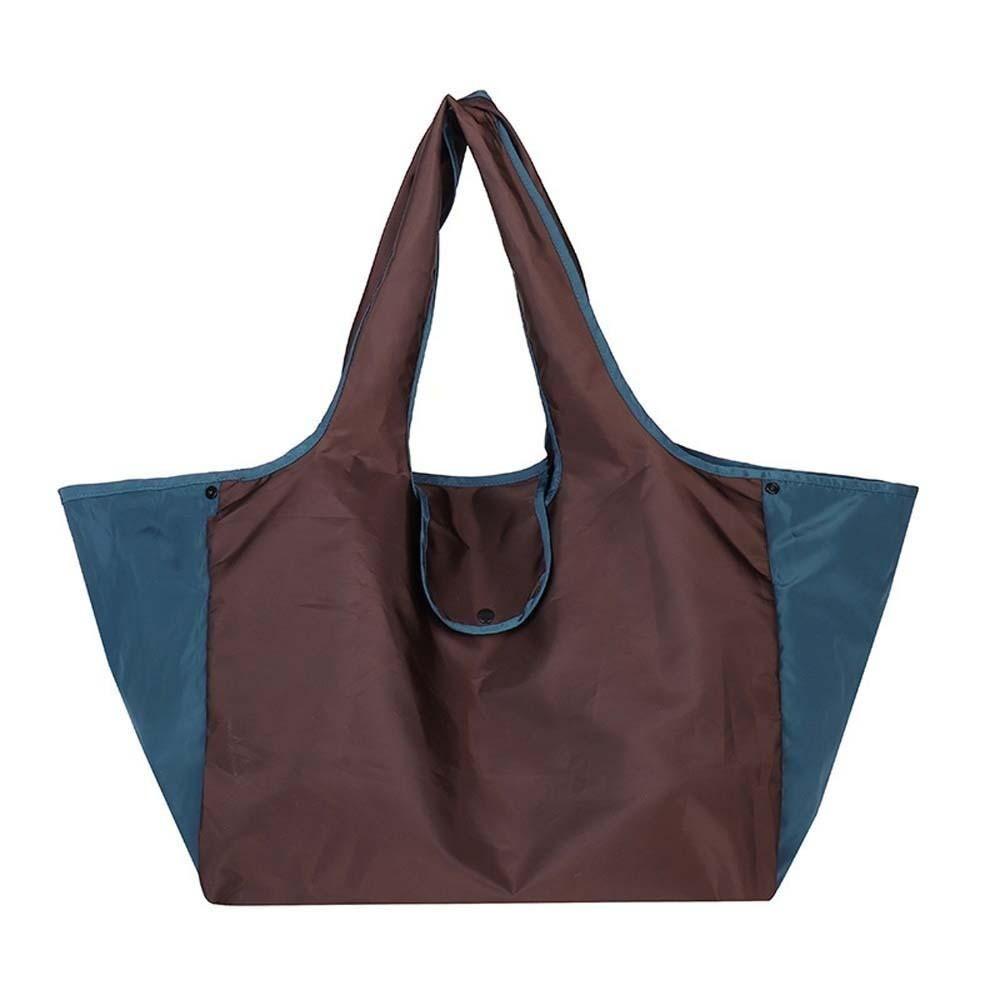 Large Capacity Foldable Shopping Pouch Portable Contrast Color Shoulder Bag  Travel