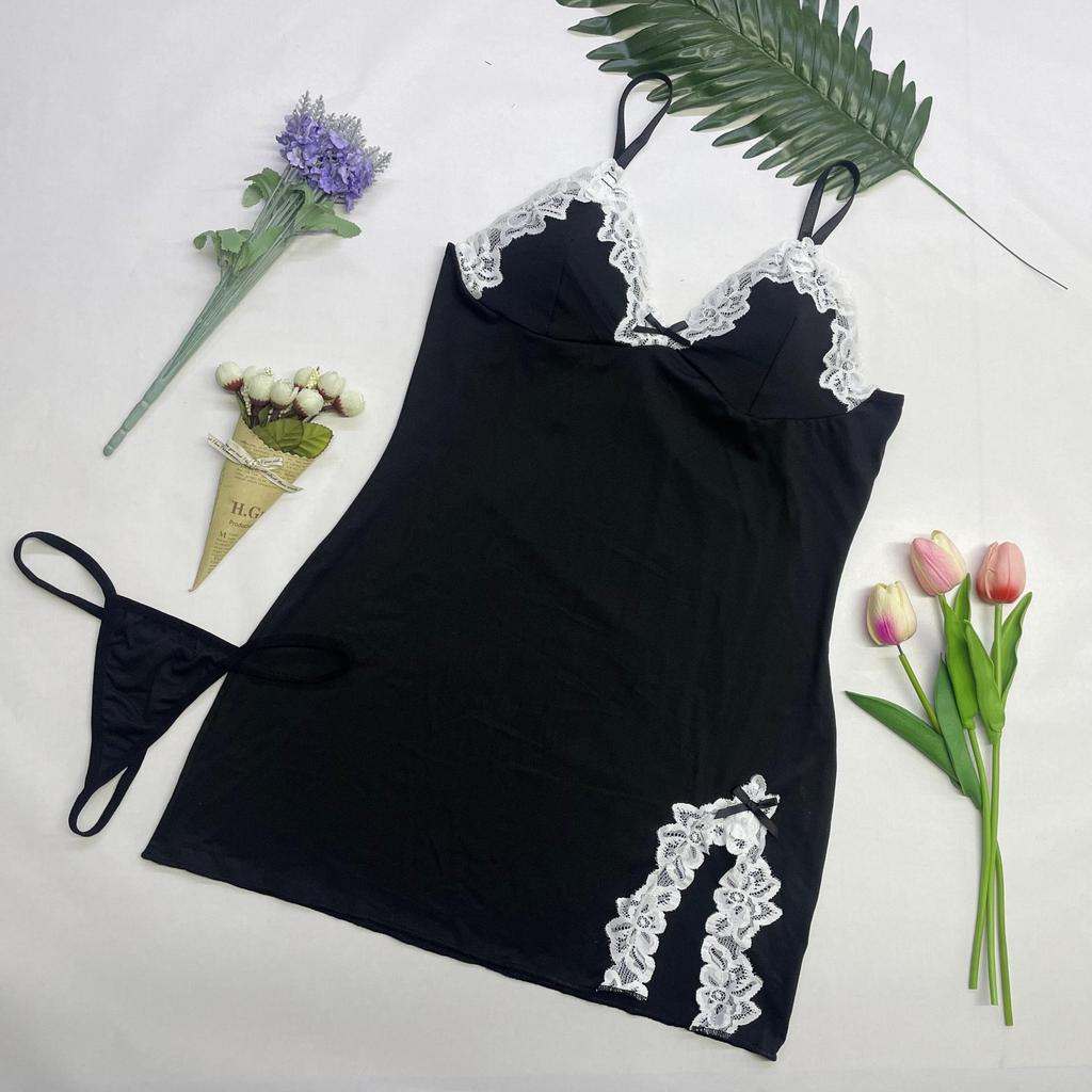 Luxurious Plus Size Lace Camisole Nightgown for Women