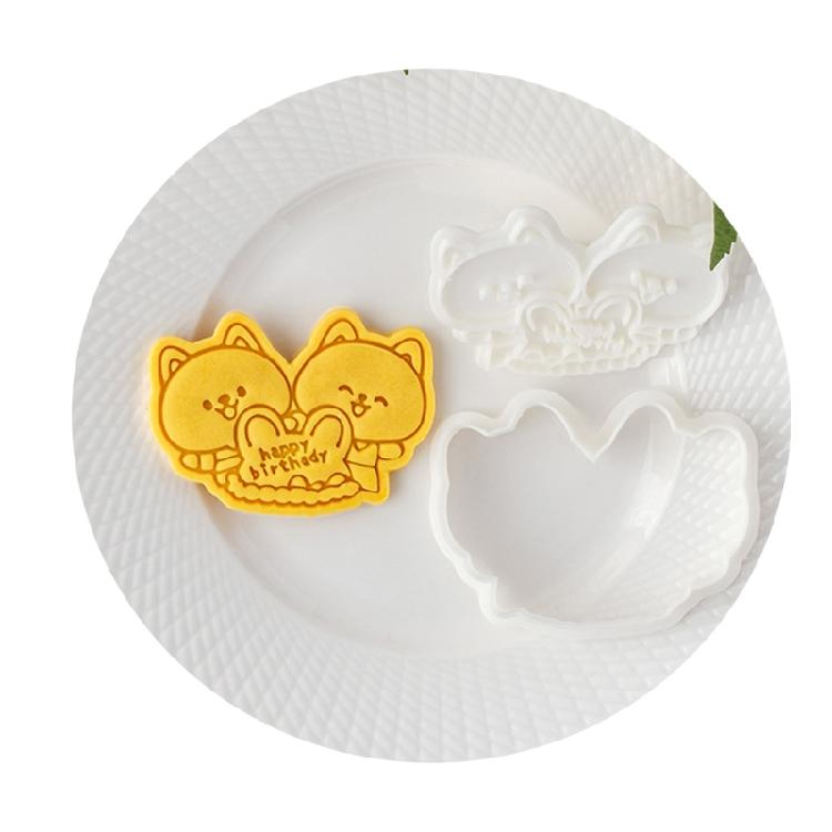 Plastic Cookie Molds Animal Biscuit Cutter Pastrys Moulds DIY Dough Stamps