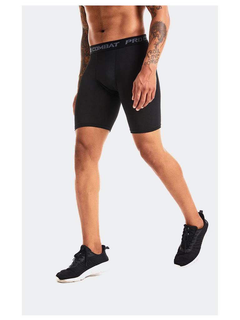 Men's American-Style Quick-Dry Basketball Compression Shorts - High Elasticity for Running, Fitness, and Track & Field Students