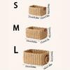 Woven Storage Basket, Paper Rope Storage Basket with Handle, Small Woven Basket for Organising, Decorated Cute Gift Basket