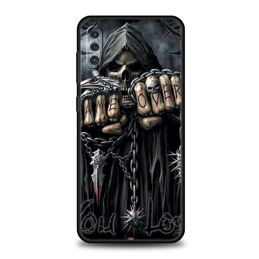 

Phone Case For Samsung Galaxy A16 A14 A12 A54 A52 A50 A22 5G A20e A06 A04s A32 A72 A70 A30 A34 Cover Grim Reaper Skull Skeleton Samsung A14