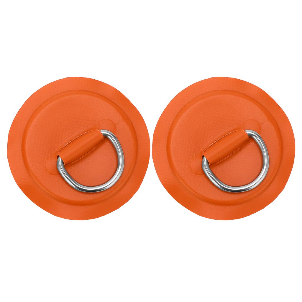 D Ring Pad Patch PVC Inflatable Boat Raft Dinghy Canoe Surfboard Kayak Tie Down FittingOrange