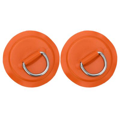 Parche con Anilla en D PVC Bote Inflable Balsa Bote Auxiliar Canoa Tabla de Surf Kayak Amarre Accesorio Naranja