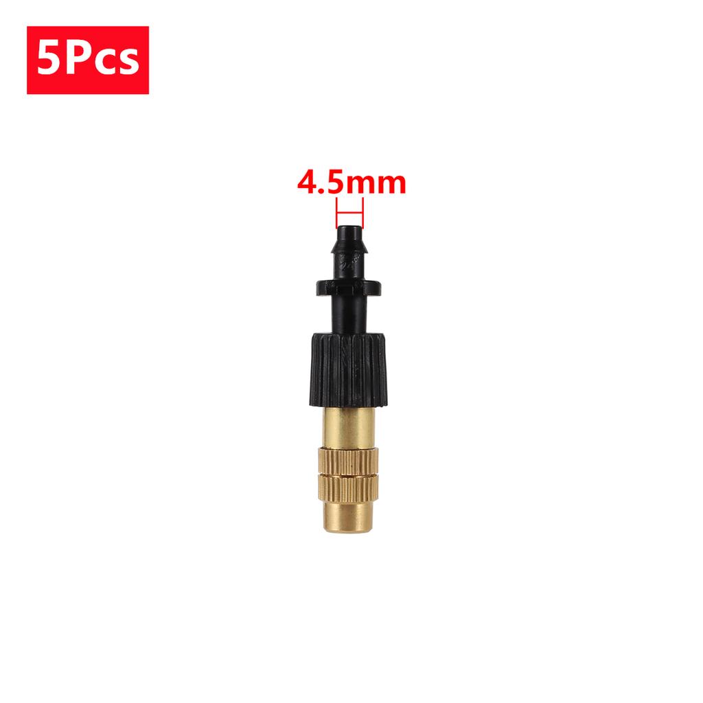 5/50Pcs 6mm Brass Mist Nozzle Kits 4/7mm 8/11mm Hose Garden Lawn Micro Irrigation Atomaiztion Cooling Dust Removal Sprayer Heads
