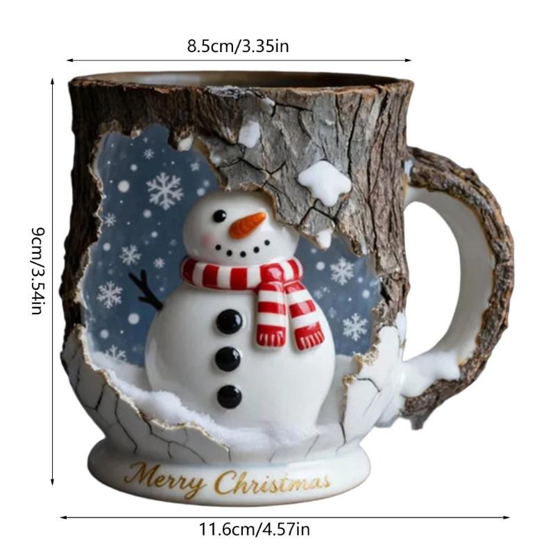Festival Holiday Coffee Cup Dishwasher Safe Ergonomic Grip for Family Gatherings Office Use Hot Chocolate Beverages