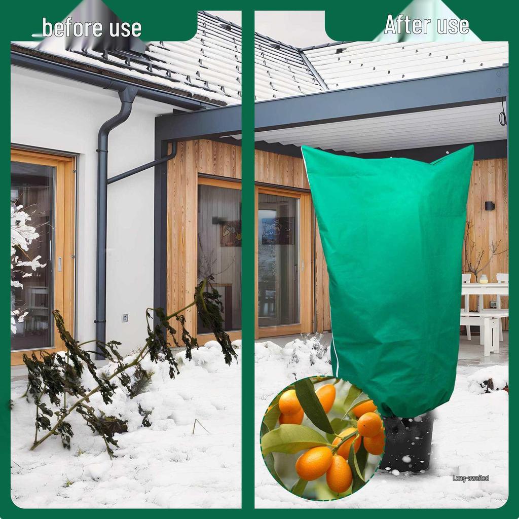 Winter Plant Insulated Cover: Cold Protection & Breathable Anti-Freeze Bag for Flower Pots, Green Plants, and Fruit Trees