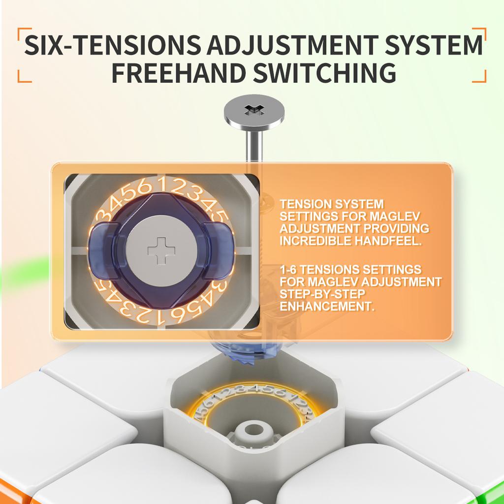Non-Toxic Yj Flagship Maglev 3X3X3 Magnetic Speed Cube Micro Actuator Stickerless 3X3 Magic Cube Educational Toys