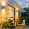 Solar Wall Lights Outdoor Waterproof Up Down Lighting, Dual Color Auto On Off, Decorative Solar Lamp for Fence Patio Yard Garden Home Wall Decor