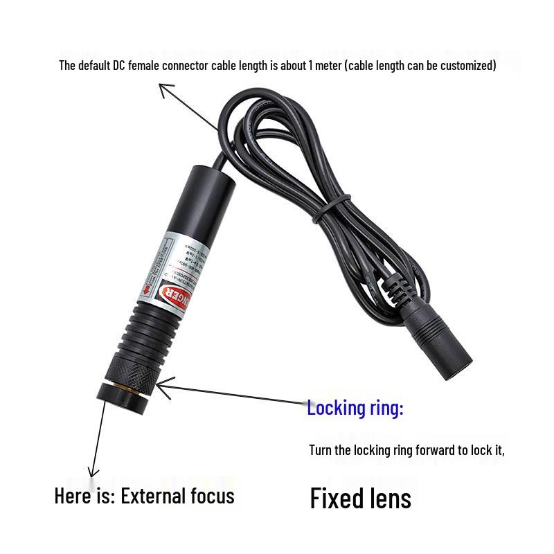 16x85mm 808nm 100mW Infrared Laser Module with Locking Ring