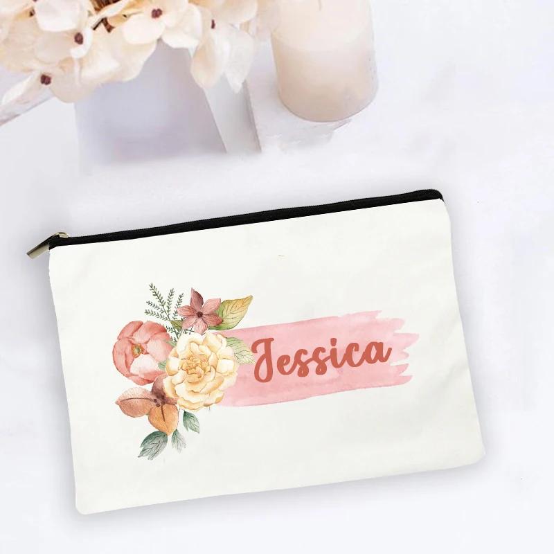 Makeup Bag Personalized Women's Cosmetic Case Travel Toilet Side Bag Christmas Birthday Wash Bag Gift
