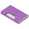 Business Name Card Holder Case Stainless Steel Organizer Portable for Business WorksPurple 336#