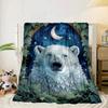 Autumnal Bear Family Scene Blanket Flannel Blanket Throw Blanket Sofa Cover Blanket Soft Premium Blanket Picnic Blanket Tv Blanket Gifts