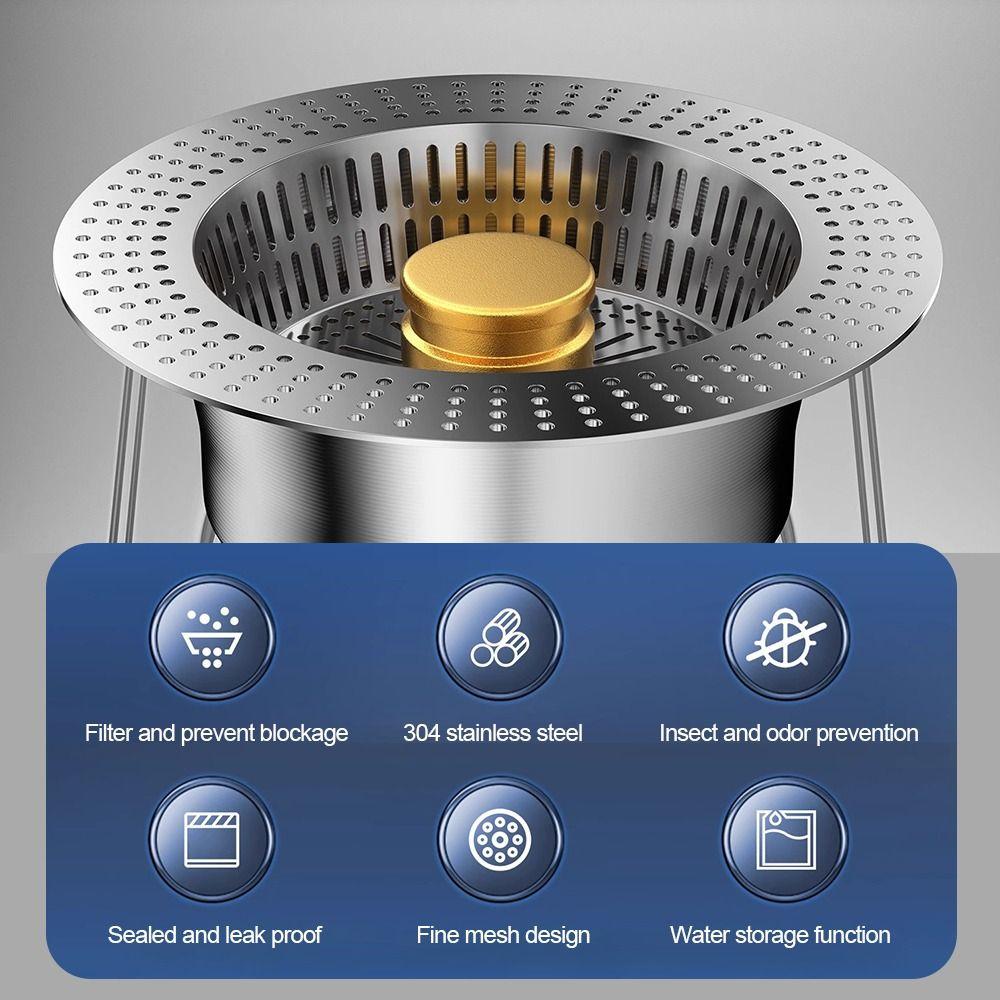 Anti-Clogging Kitchen Sink Drain Strainer 3 In 1 Sink Strainer Upgraded Sink Stopper  for Kitchen